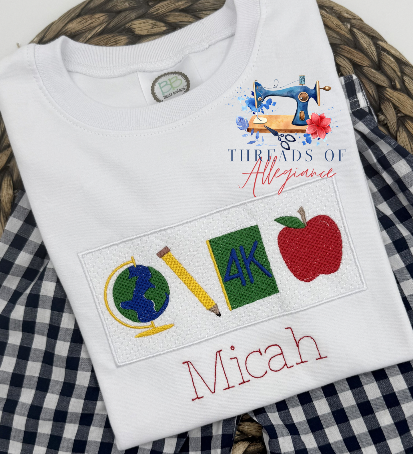Faux smock school trio