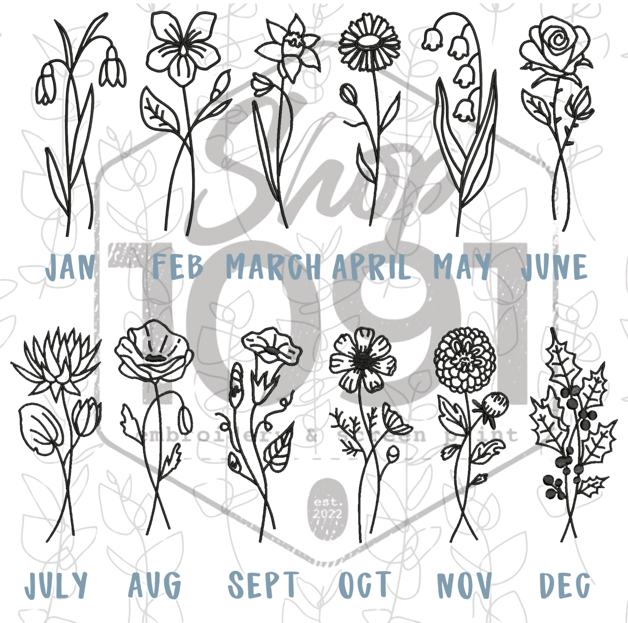 Birth flower tee