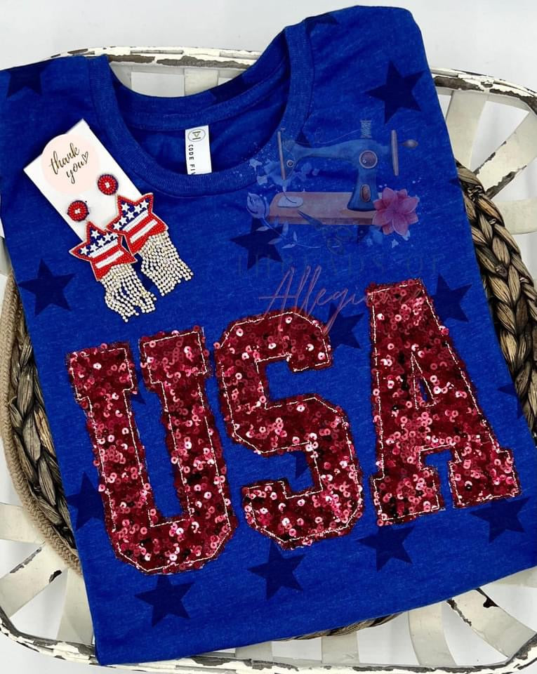USA star/ sequin shirts