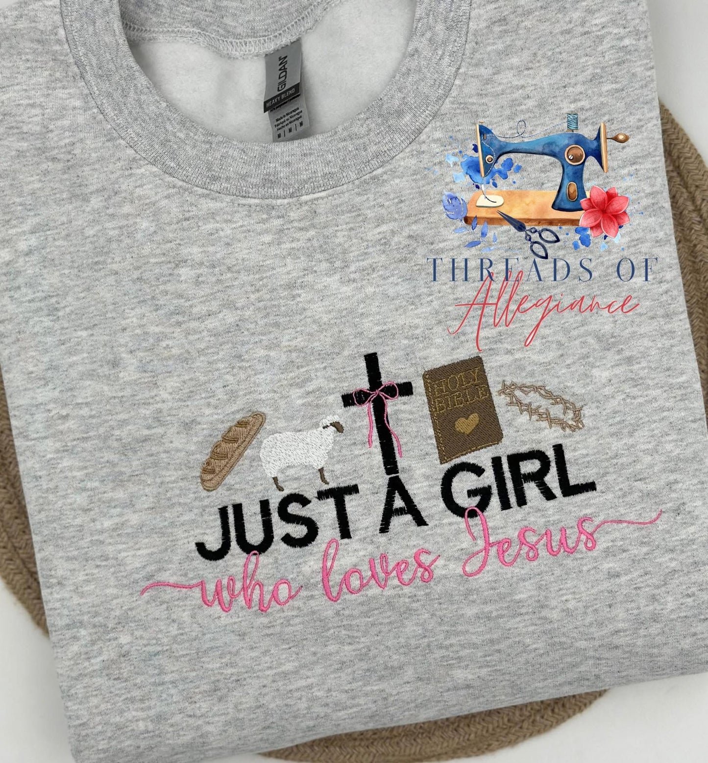 Just a girl who loves Jesus crewneck