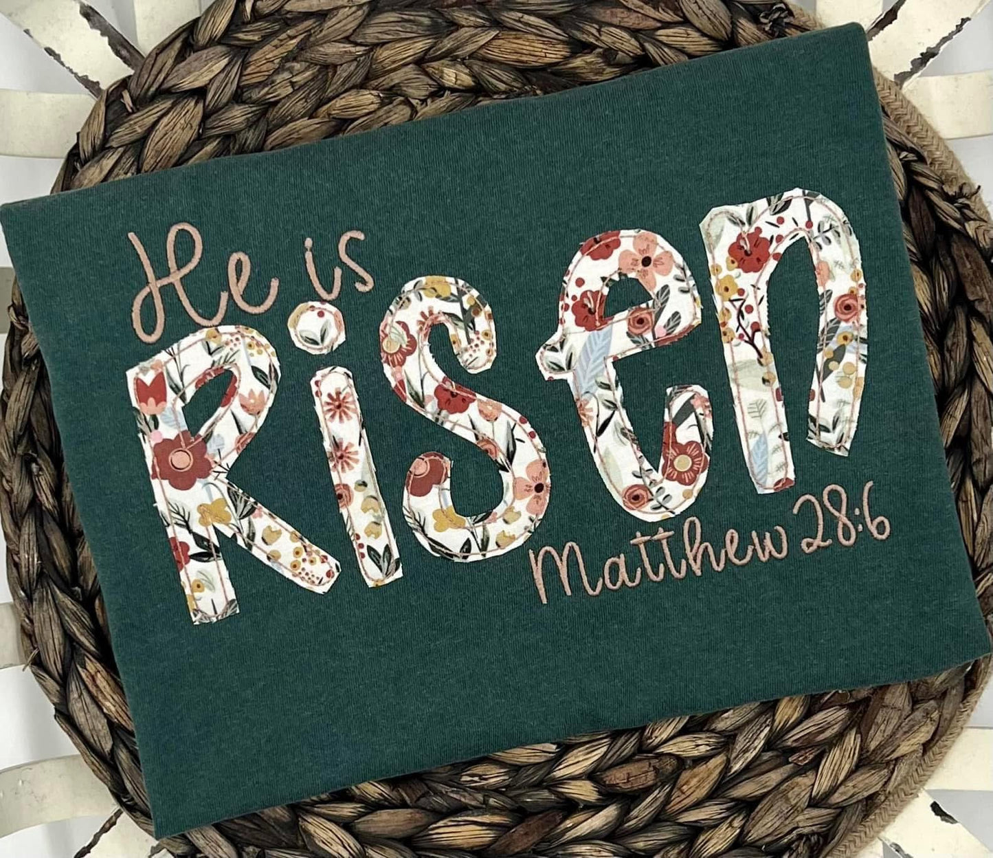 “He is Risen” comfort colors tee shirt