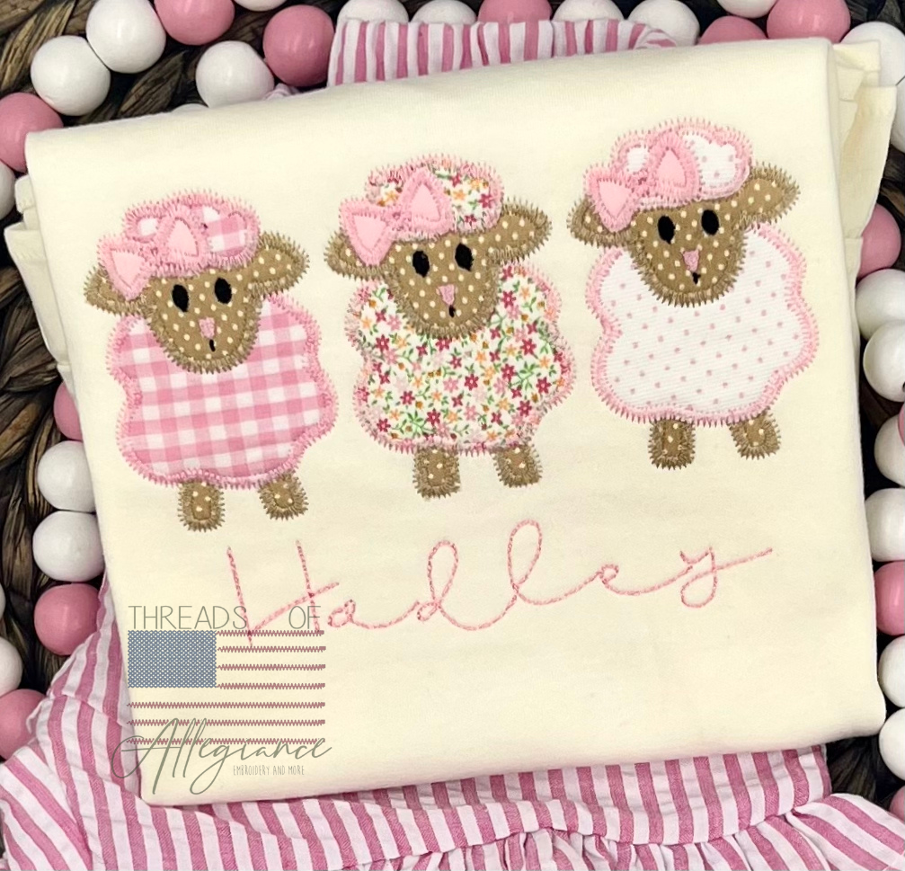 Girls lamb trio
