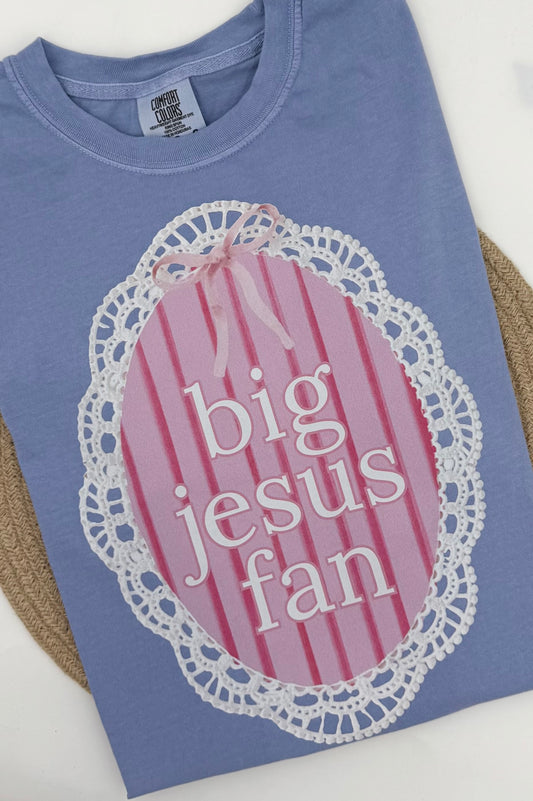 Big Jesus fan oval frame