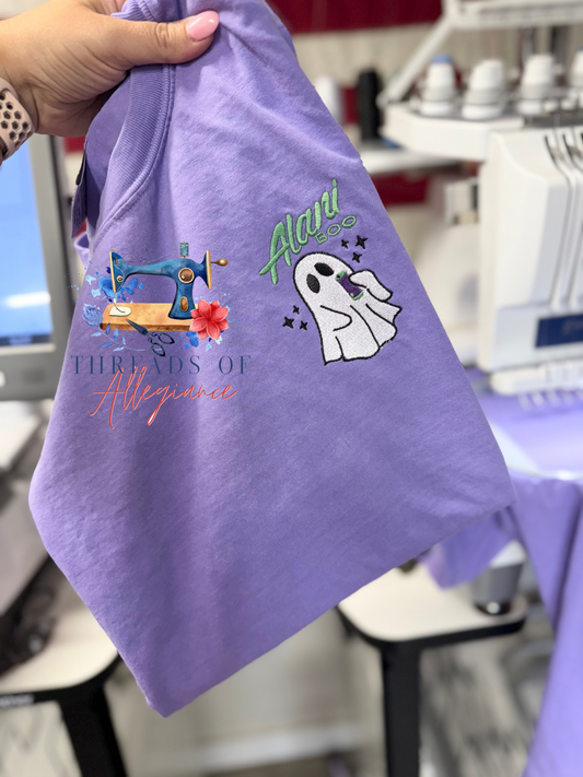 Alani Boo comfort colors tee