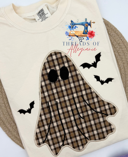 Plaid ghost and bats