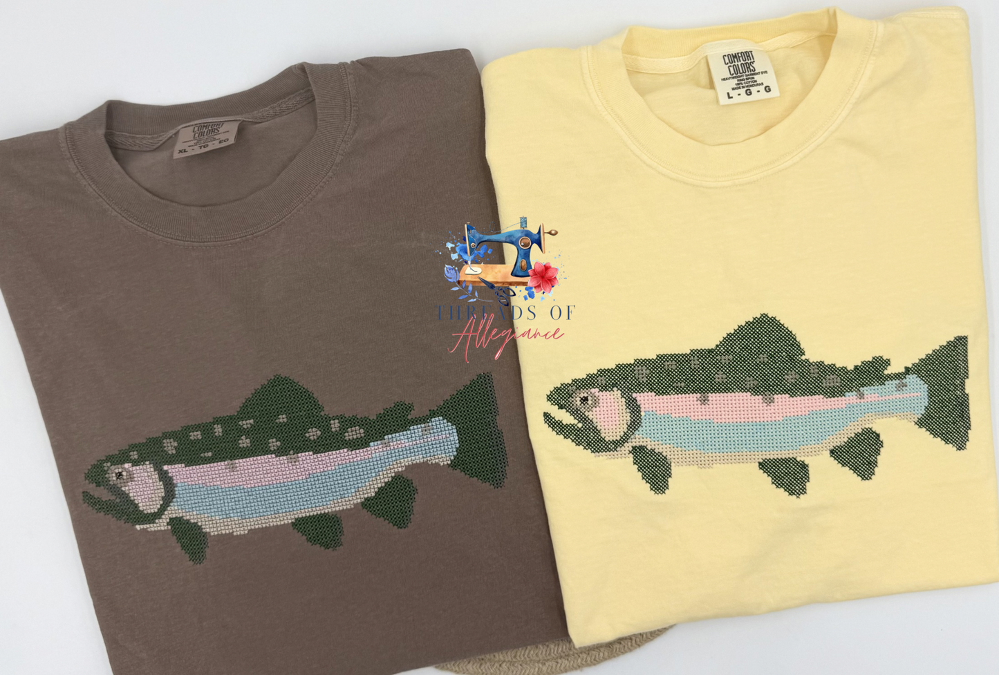 Cross stitch trout tee