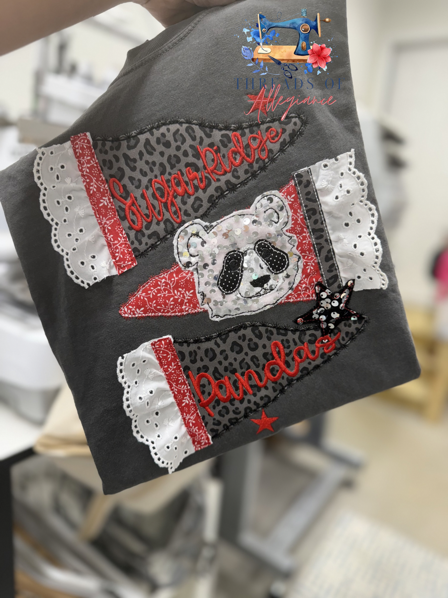 Panda Trio Pennant Flag
