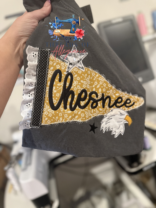Single pennant mascot flag