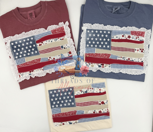 Patchwork Old Glory tee
