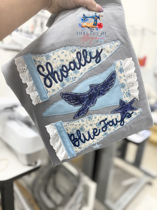 Blue Jay Pennant Flag Trio