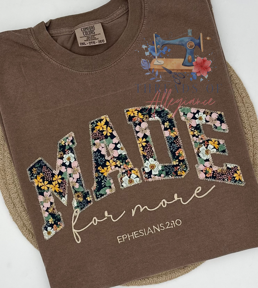 Made for more appliqué tee