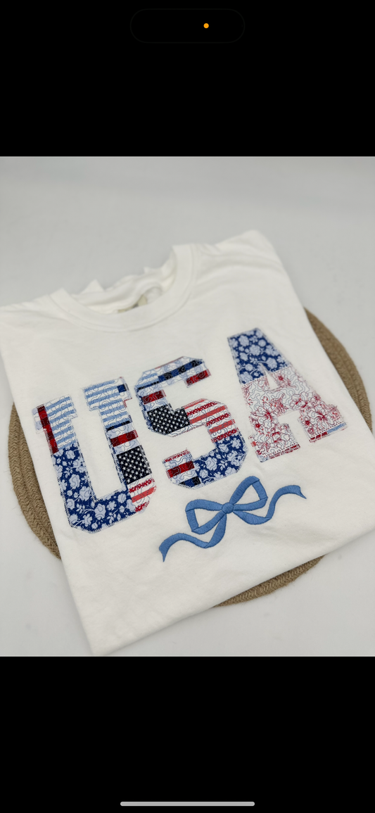 Quilted USA comfort colors tee
