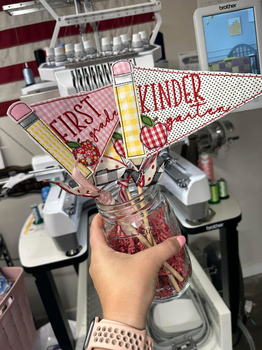 Personalized grade Pennant flag
