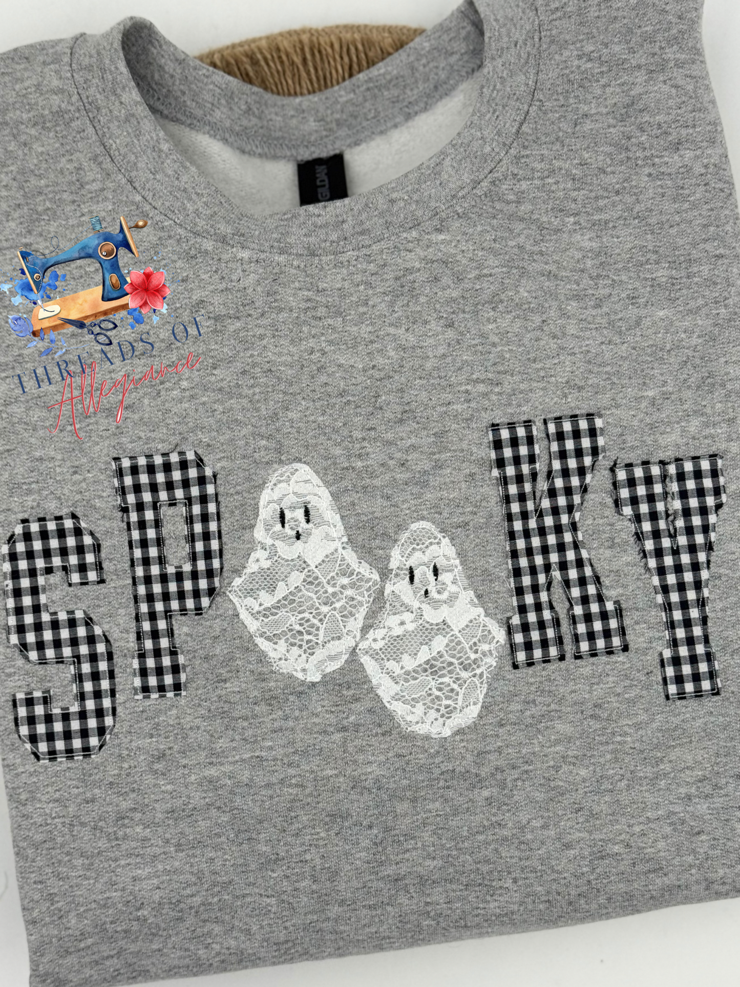 Spooky lace crewneck