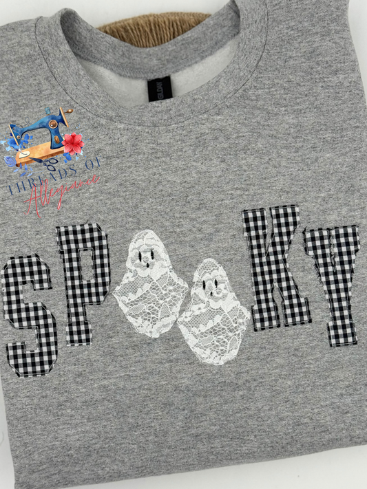 Spooky lace crewneck