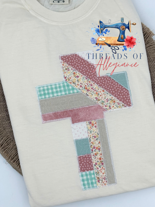 Cross quilt appliqué