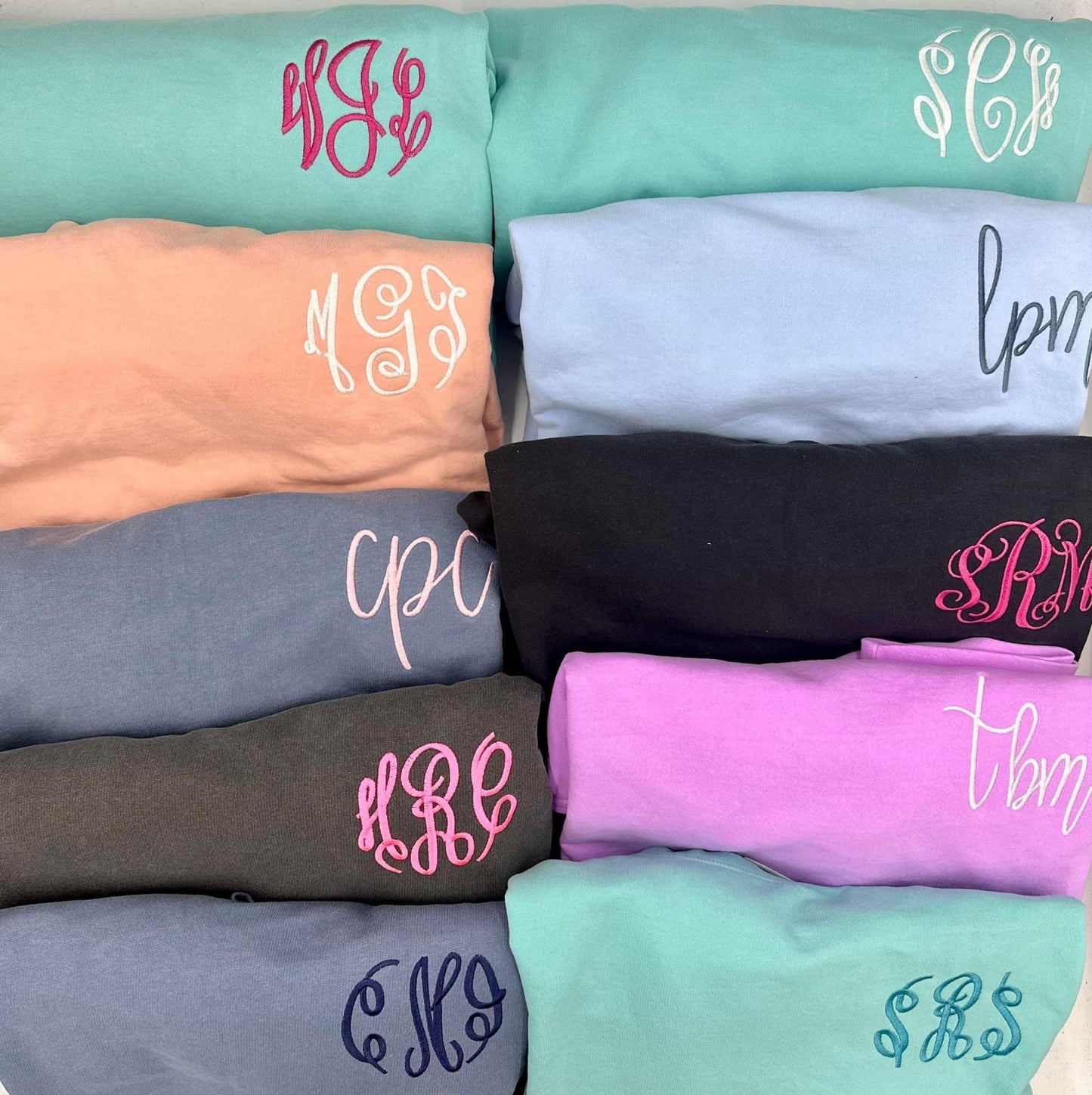 Monogram lightweight comfort colors sweatshirt