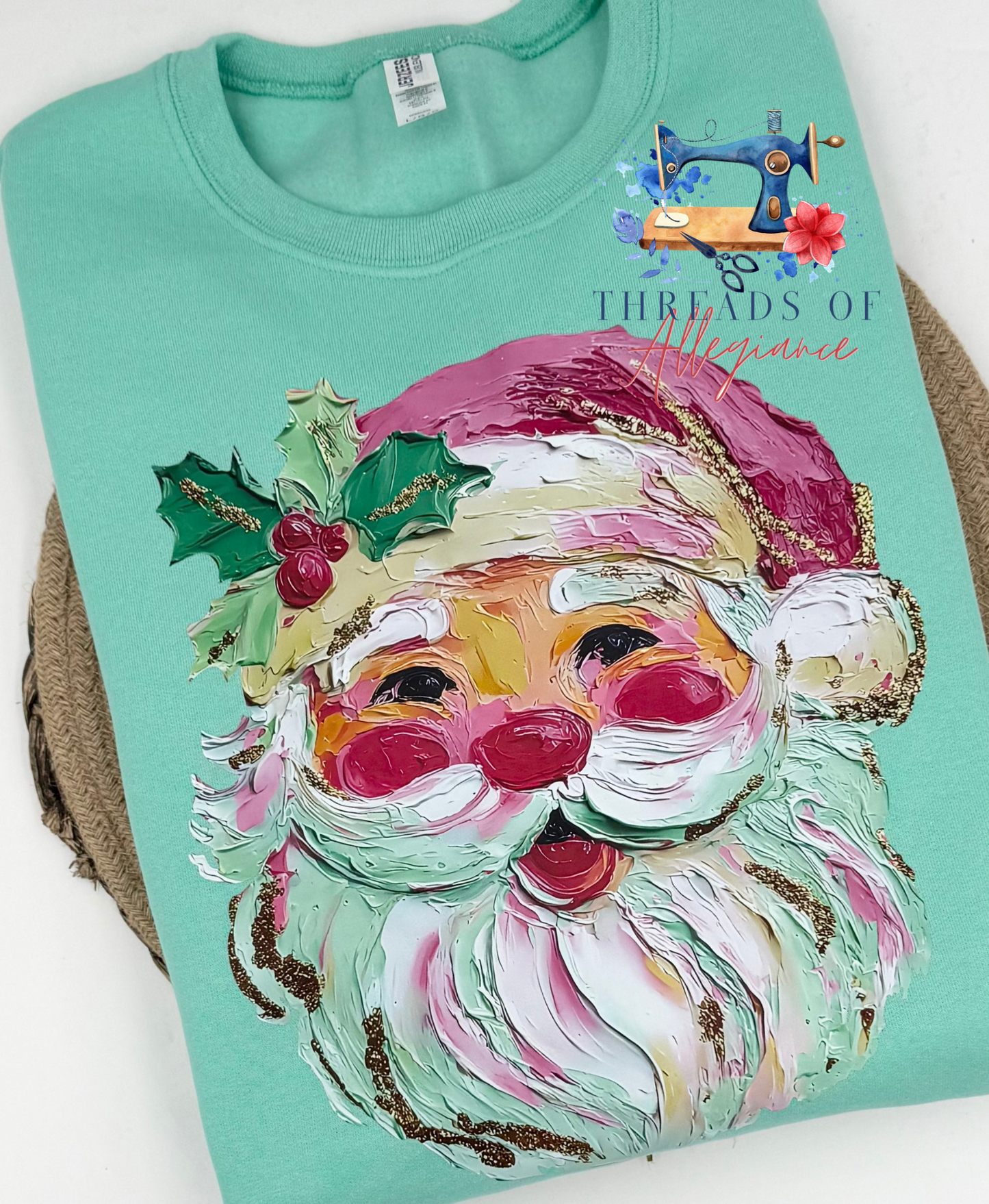 Colorful Brushstroke Oil Santa sweatshirt