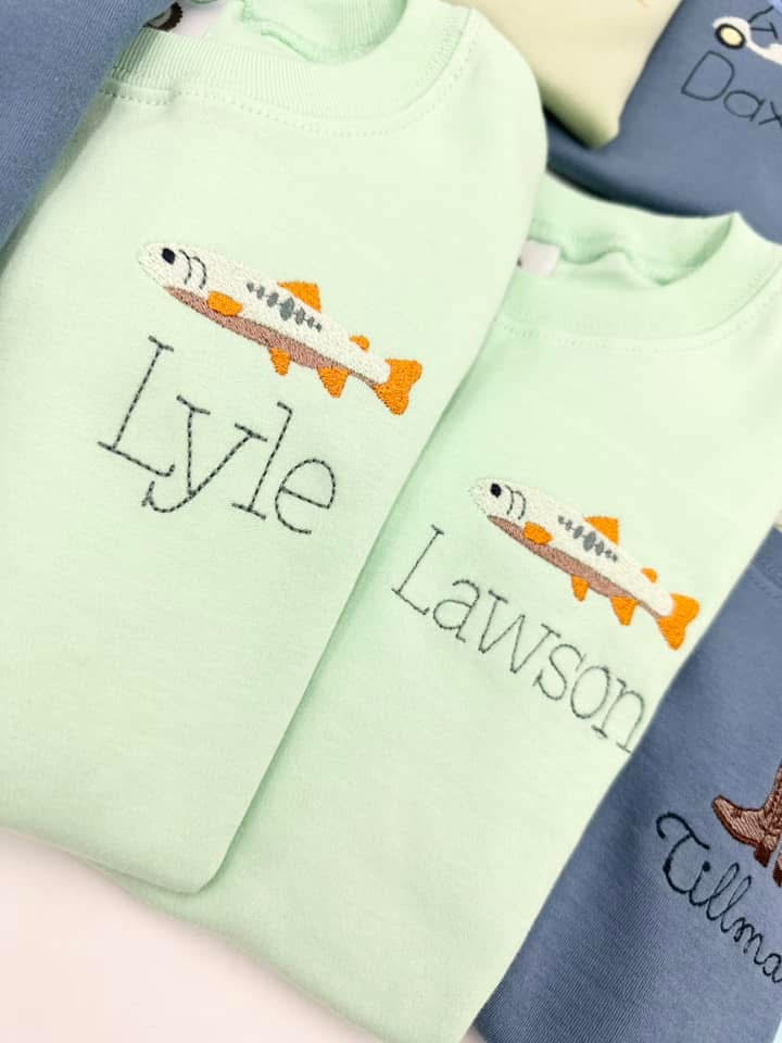 Boys unisex mini embroidery shirt