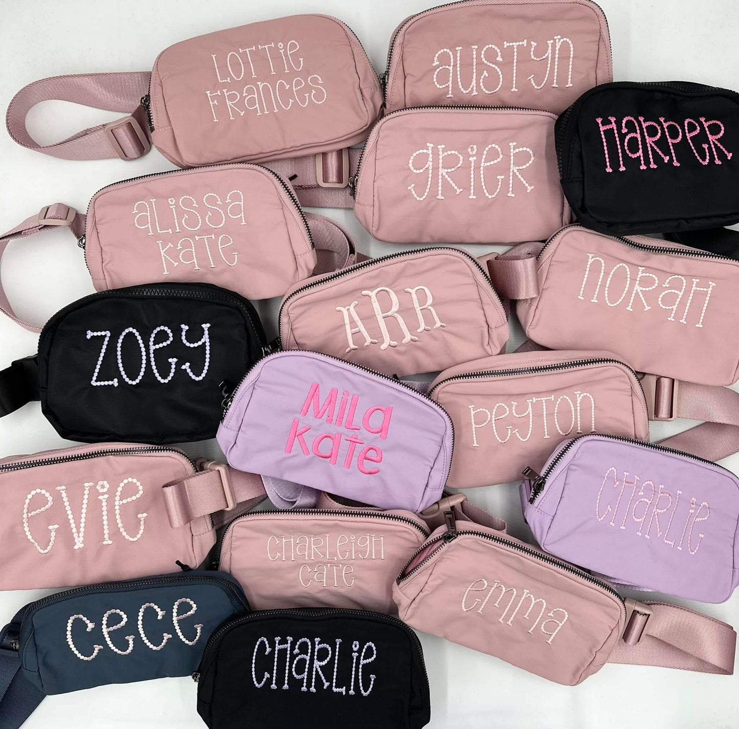 Personalized mini belt bags