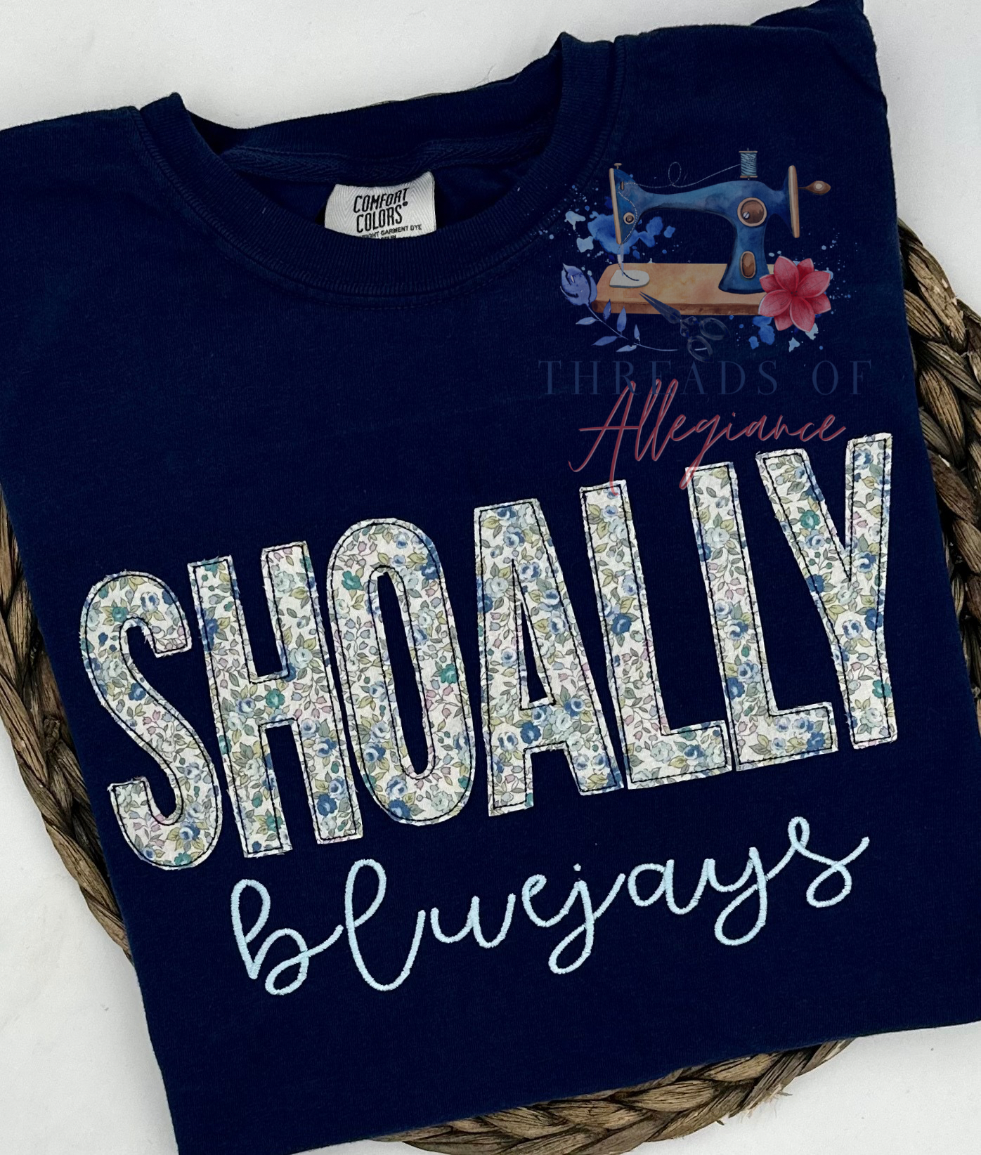 Shoally Bluejays comfort colors tee