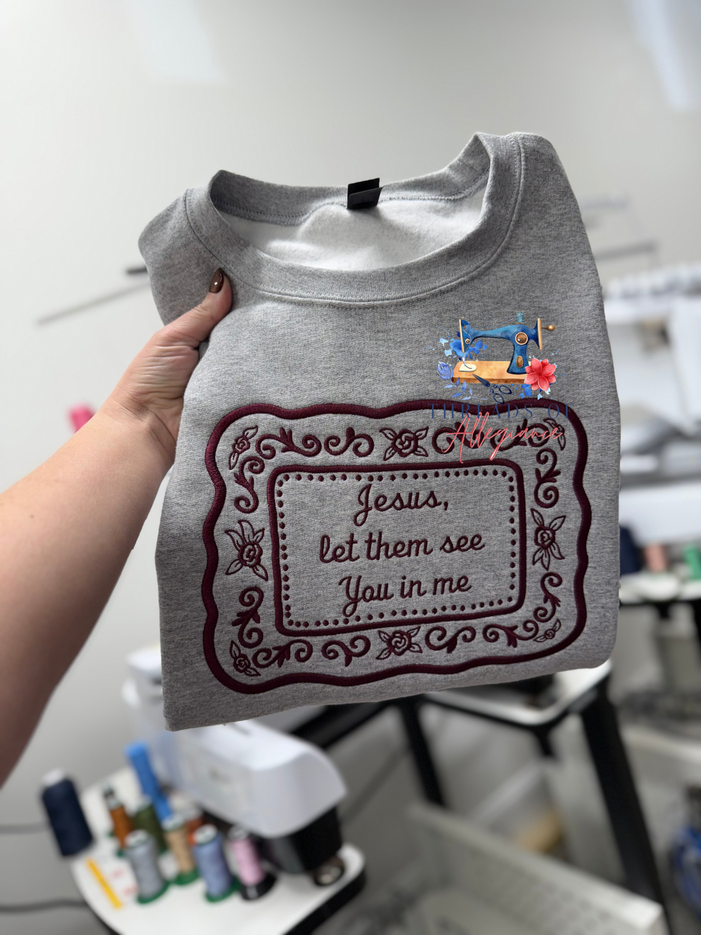 Framed custom sweatshirt