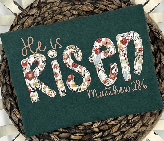 “He is Risen” comfort colors tee shirt