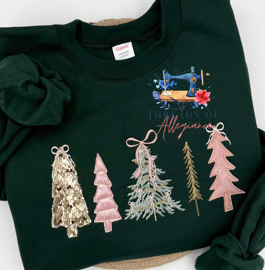 Whimsy Christmas Tree Crewneck