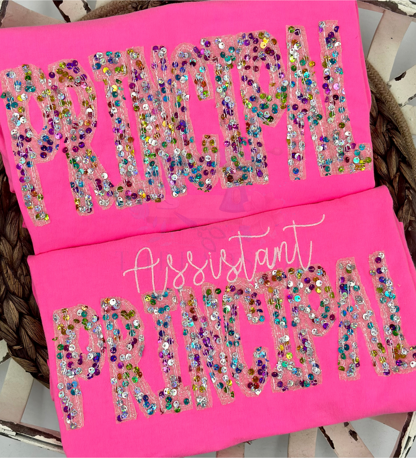 Confetti sequin personalized comfort colors tee