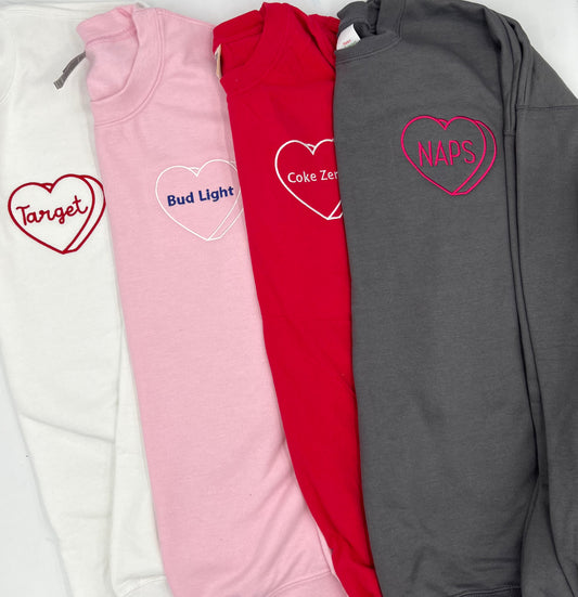 Candy heart crewneck